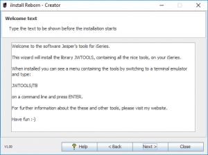 iInstall Reborn Creator - Edit the Welcome text.