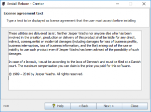 iInstall Reborn Creator - Edit License agreement text.