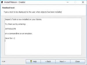 iInstall Reborn Creator - Edit finished text.