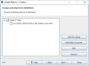 iInstall Reborn Creator - Objects to distribute.