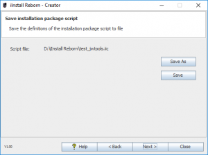 iInstall Reborn Creator. Save installation package script.