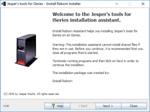 iInstall Reborn Installer. Opening screen, registered copy.