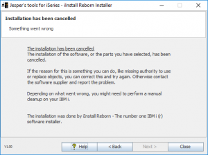 iInstall Reborn Installer. Installation has failed.