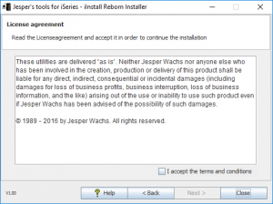 iInstall Reborn Creator. License agreement.