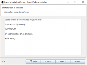 iInstall Reborn Installer. Finished text.